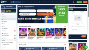 20Bet Casino Hjemmeside