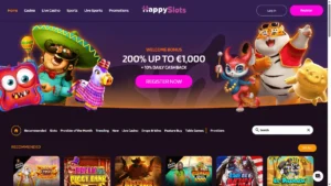 HappySlots Casino Hjemmeside