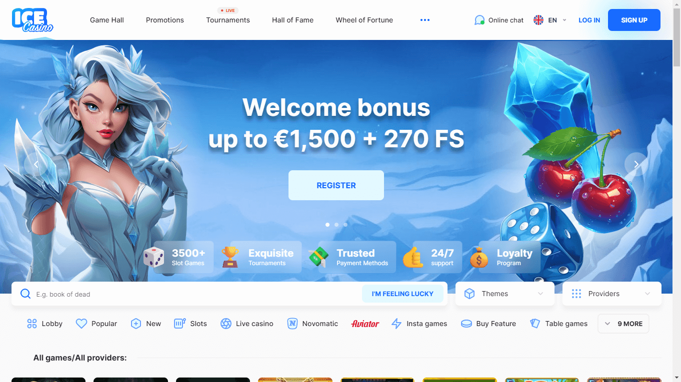 Ice Casino spillutvalg