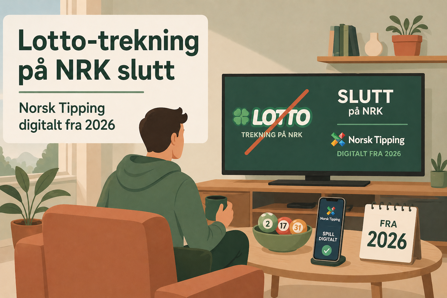 Lotto-trekningen forsvinner fra NRK etter 40 år — nå er alt digitalt