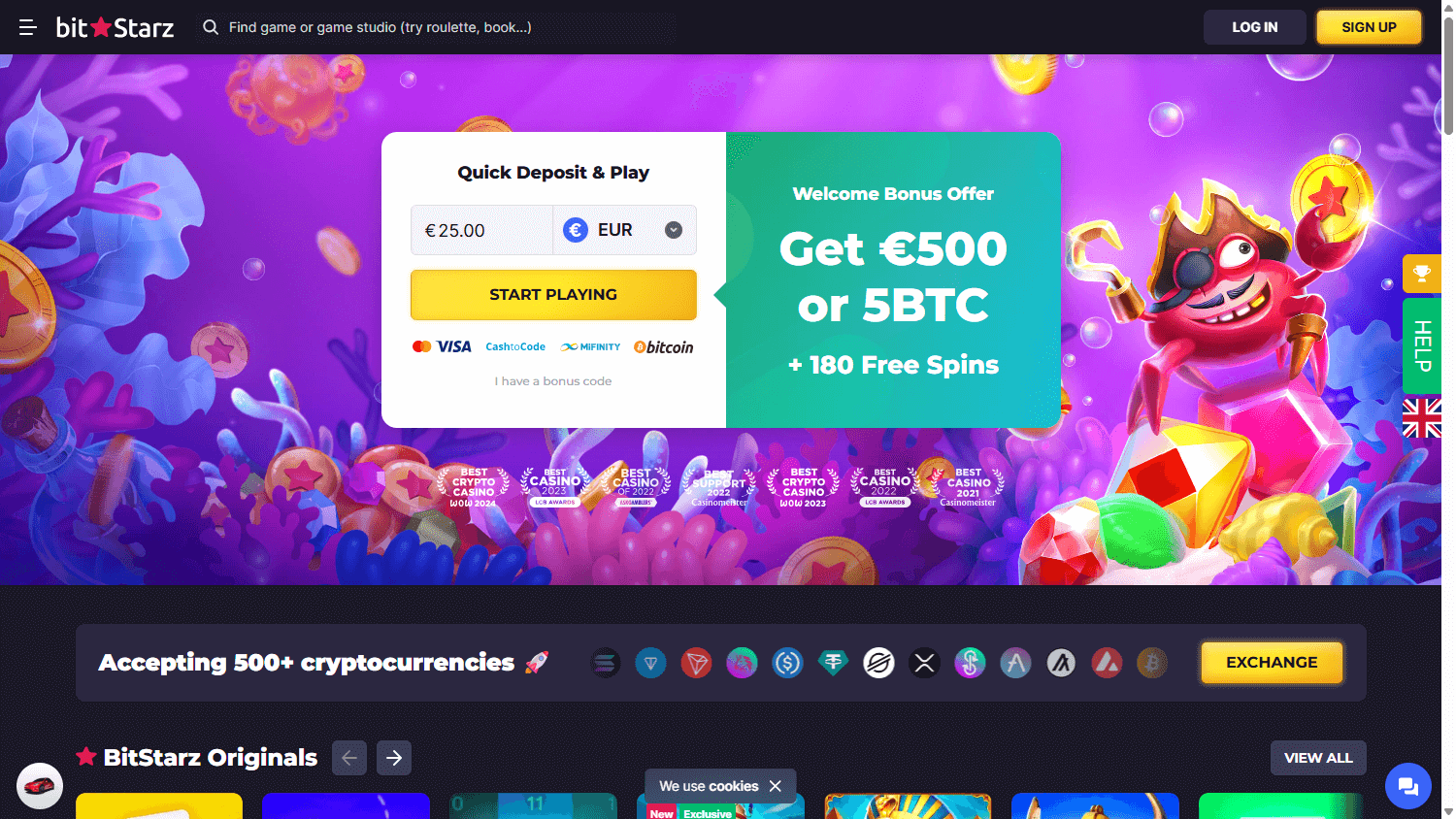 BitStarz Casino hjemmeside