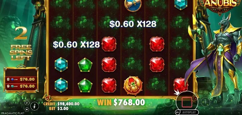 Fury of Anubis gratisspinn med voksende multiplikator opp til x1024