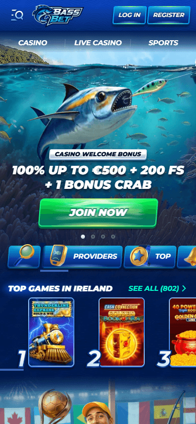 Bassbet Casino mobil hjemmeside