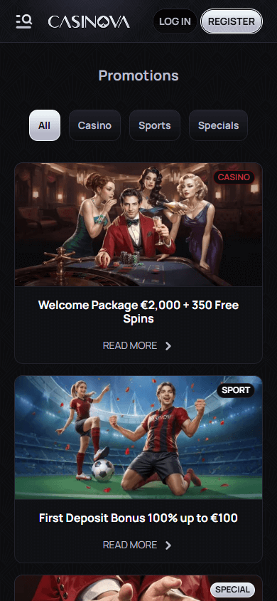 Casinova Casino mobil kampanjer