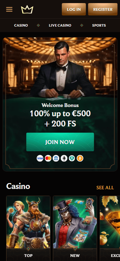 CrownPlay Casino mobil hjemmeside