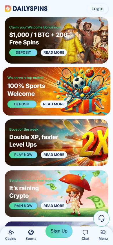 Dailyspins Casino mobil kampanjer