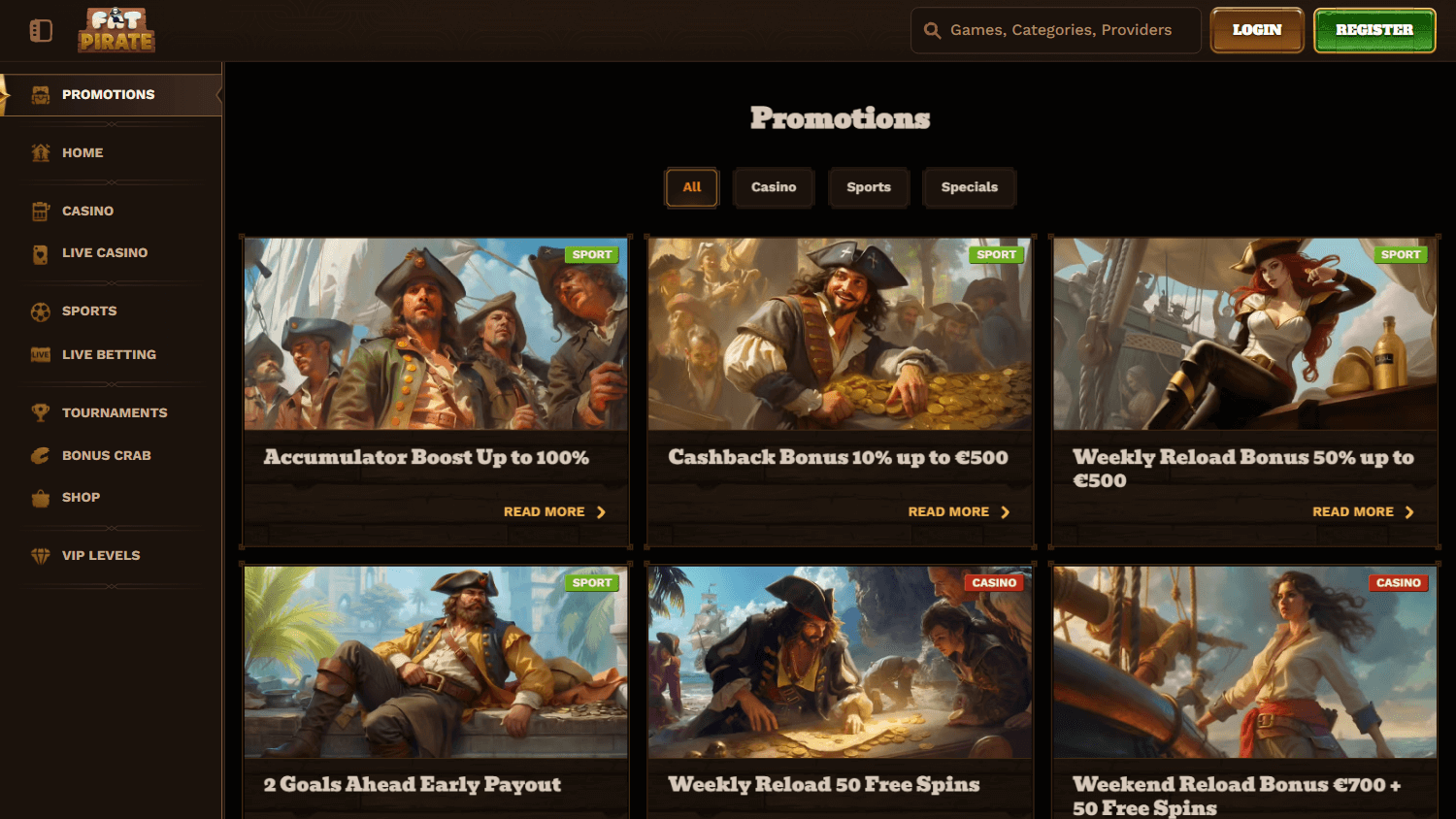 FatPirate Casino kampanjer