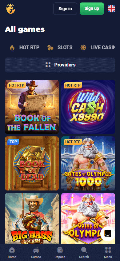 Joo Casino mobil spilloversikt