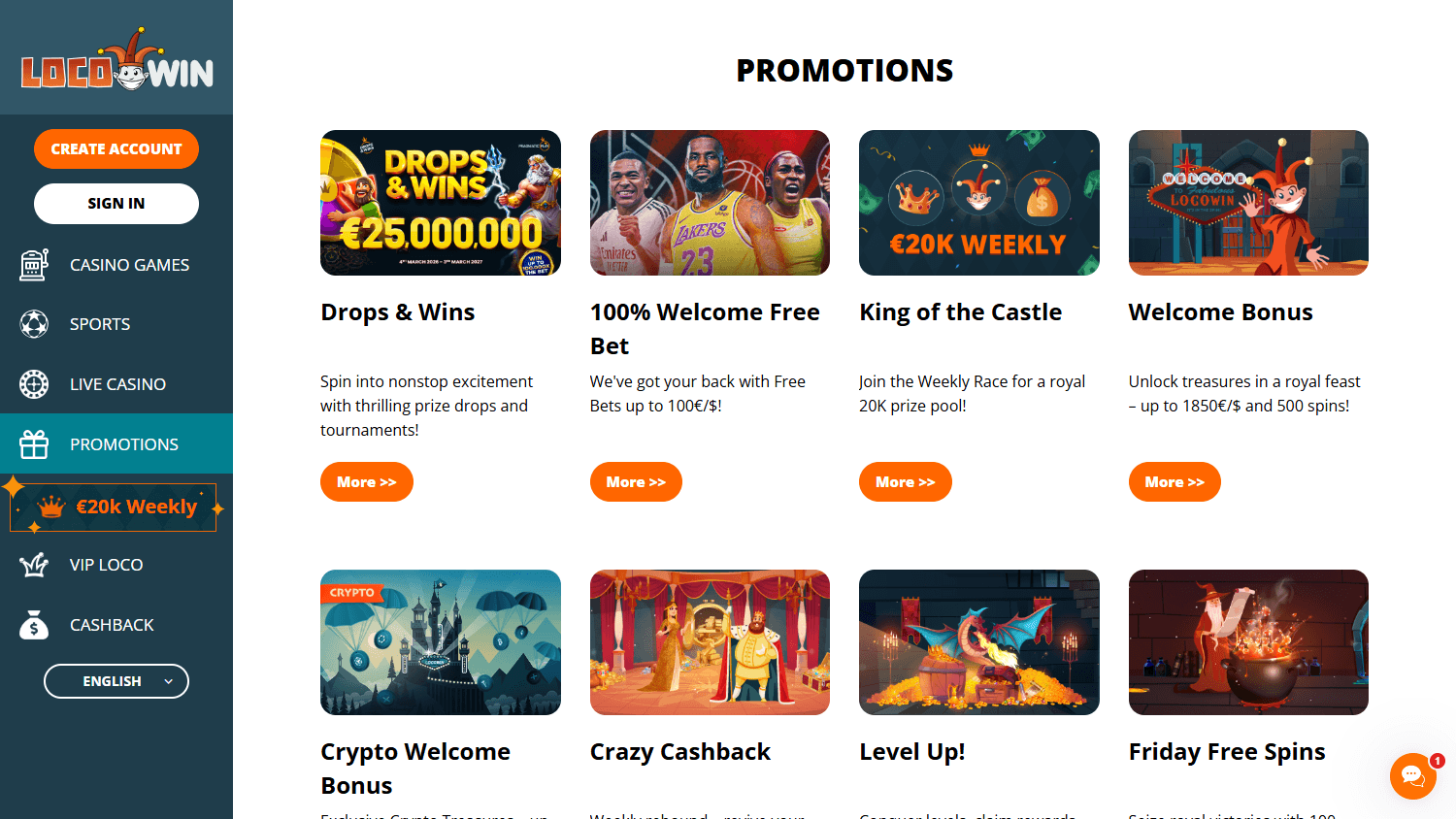 Locowin Casino kampanjer