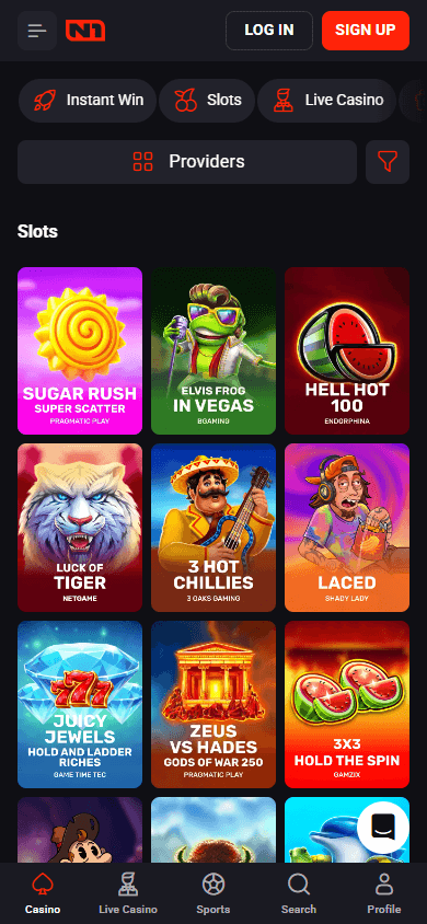 N1 Bet Casino mobil spilloversikt