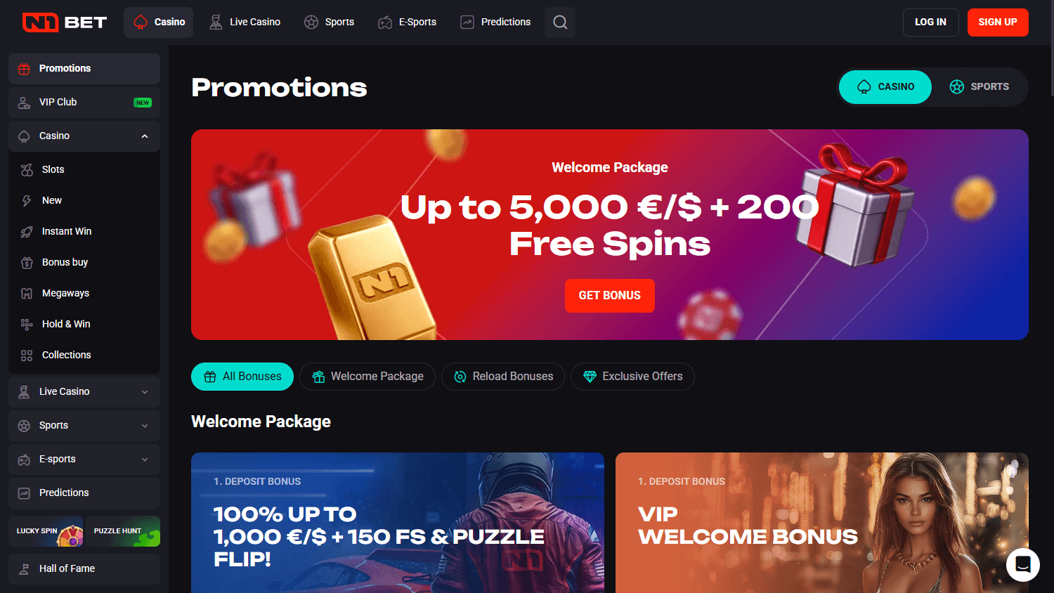 N1 Bet Casino kampanjer