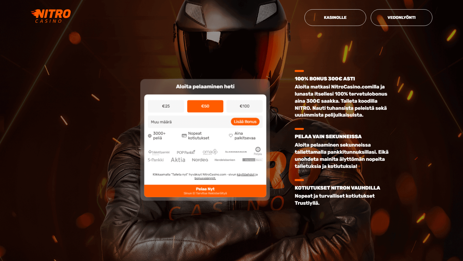 Nitro Casino hjemmeside