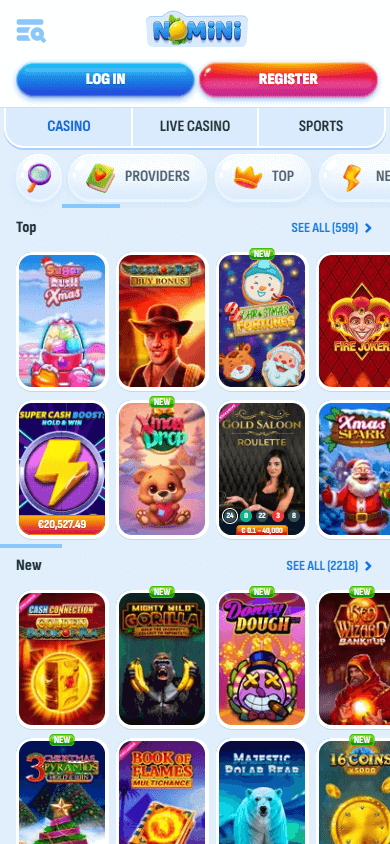Nomini mobil spilloversikt