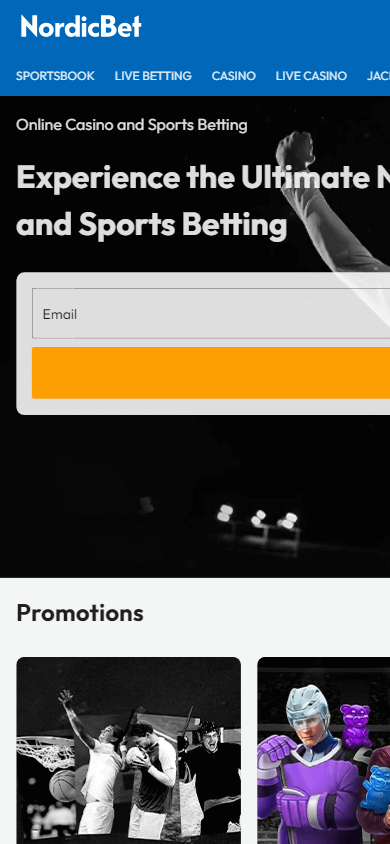 NordicBet mobil hjemmeside