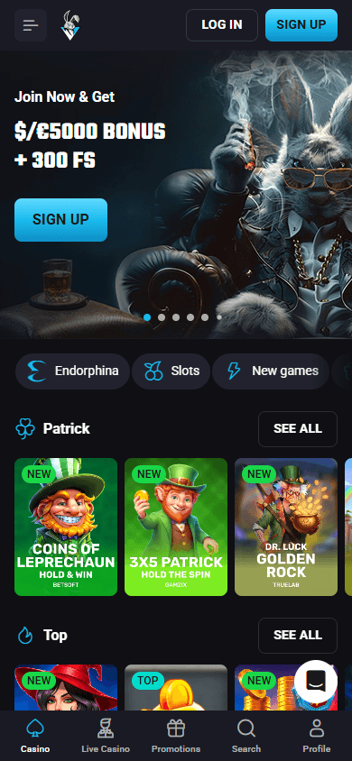 PlayMojo Casino mobil hjemmeside
