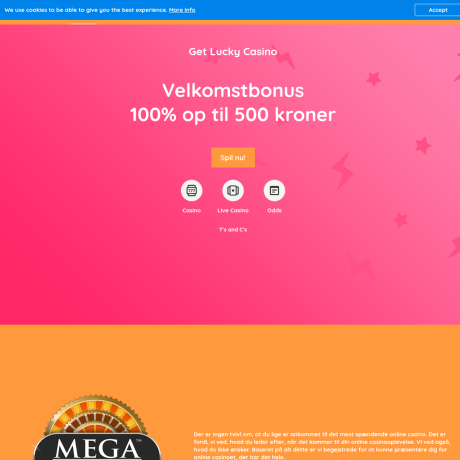GetLucky Casino mobil hjemmeside