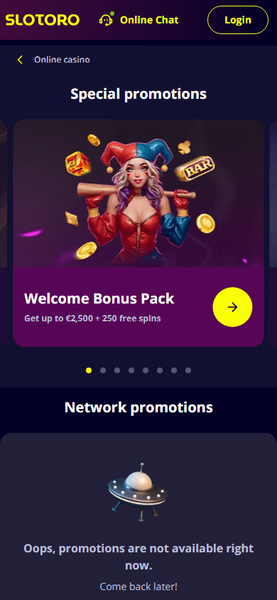 Slotoro Casino mobil kampanjer