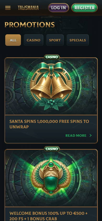 Talismania Casino mobil kampanjer