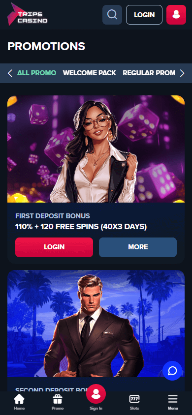Trips Casino mobil kampanjer