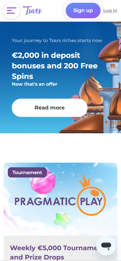 Tsars Casino mobil kampanjer