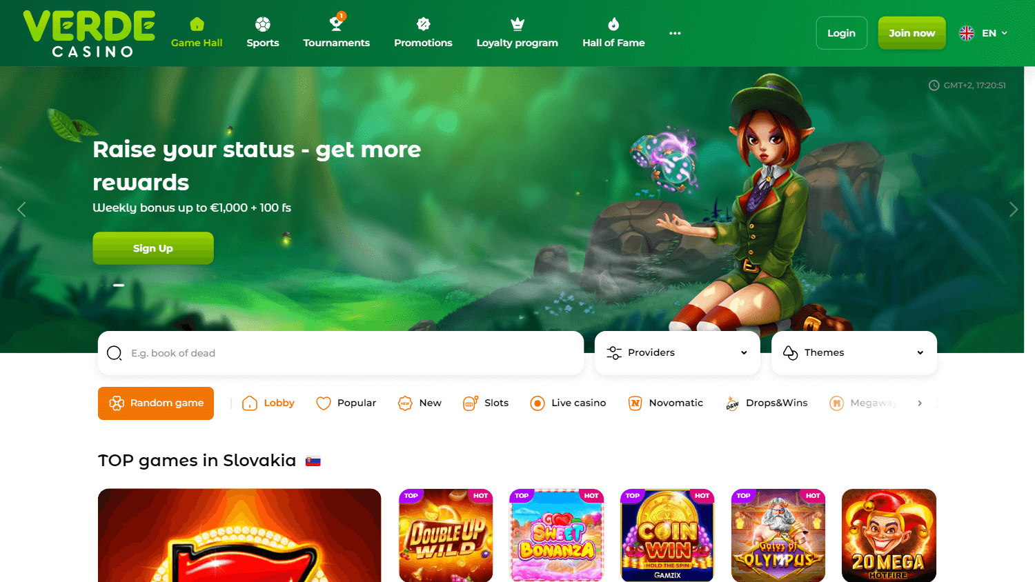 Verde Casino spillutvalg