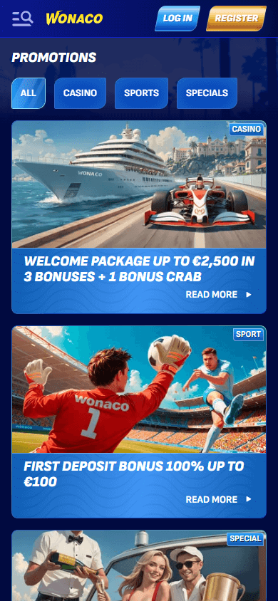 Wonaco Casino mobil kampanjer