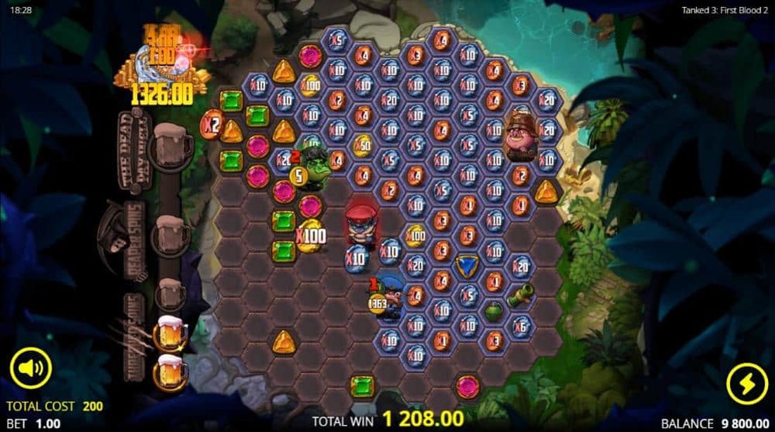 Tanked 3 First Blood 2 skjermbilde 2 - fullt utvidet rutenett med mynter