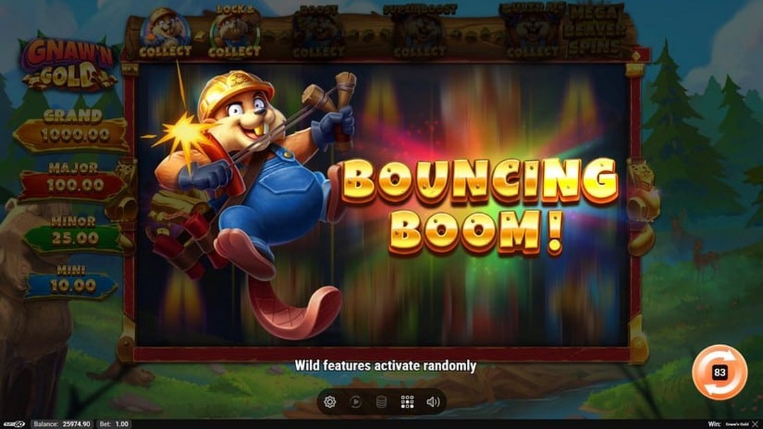 Gnaw'n Gold skjermbilde 3 - Bouncing Boom wild-funksjon
