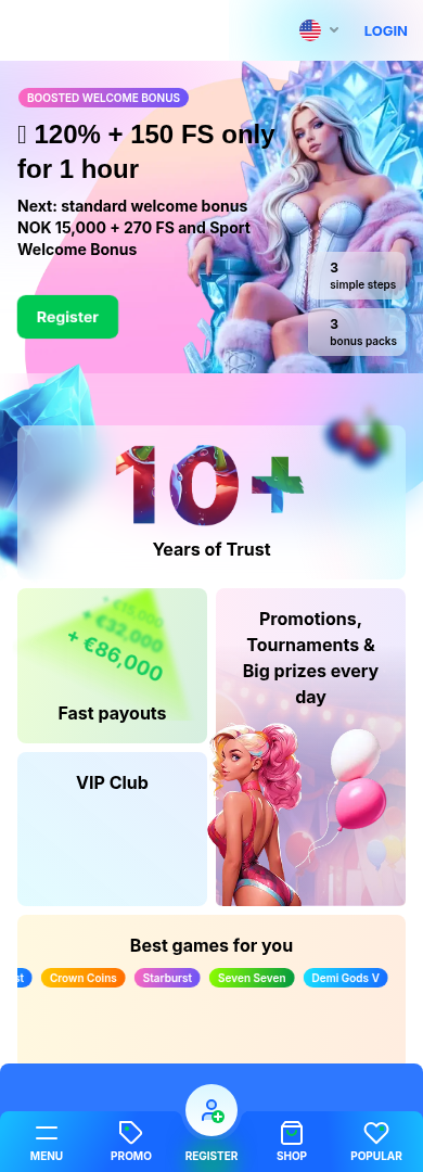 Ice Casino mobil hjemmeside
