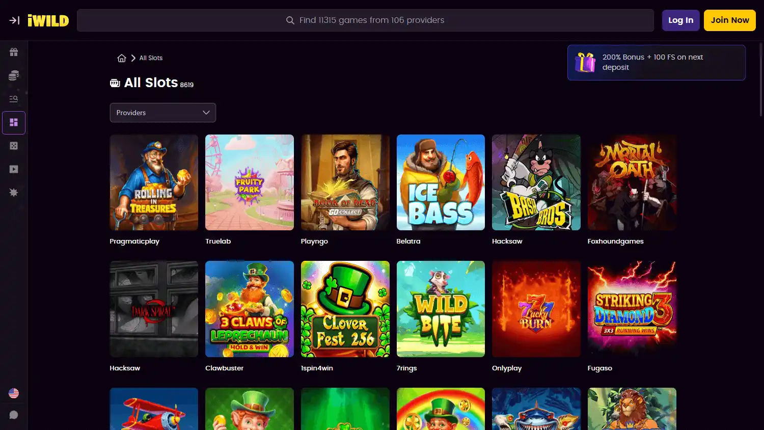 iWild Casino spillutvalg