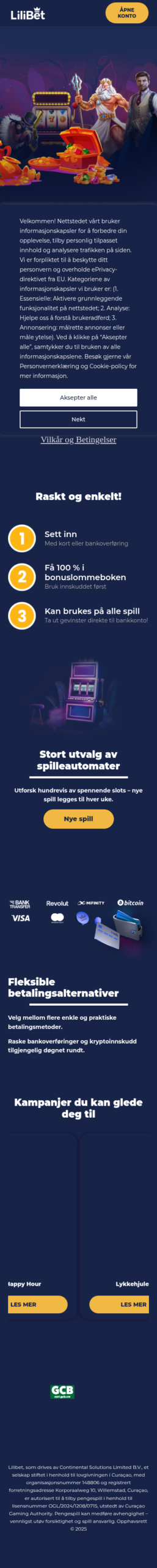 Lilibet mobil hjemmeside