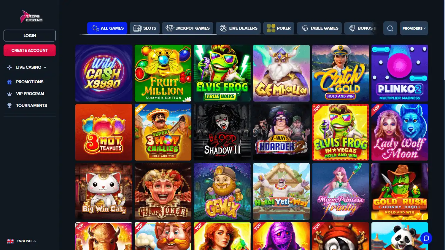 Trips Casino spillutvalg
