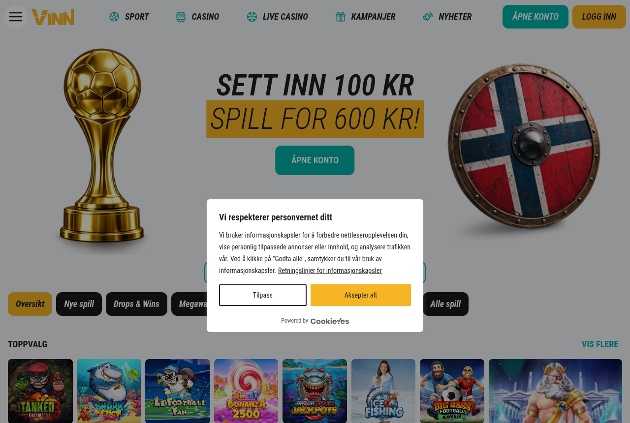 Vinn hjemmeside