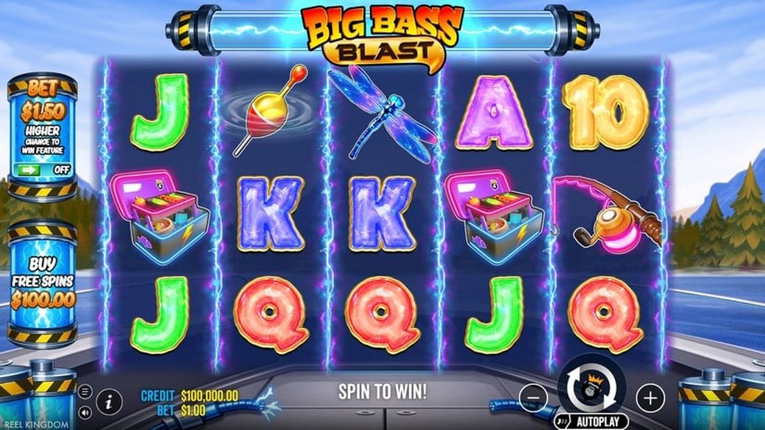 Big Bass Blast grunnspill med 5x3-hjul