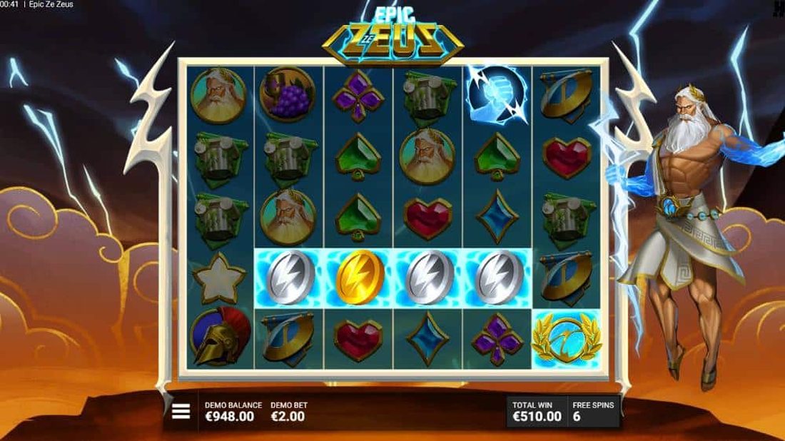 Epic Ze Zeus gratisspinn med Divine Squares