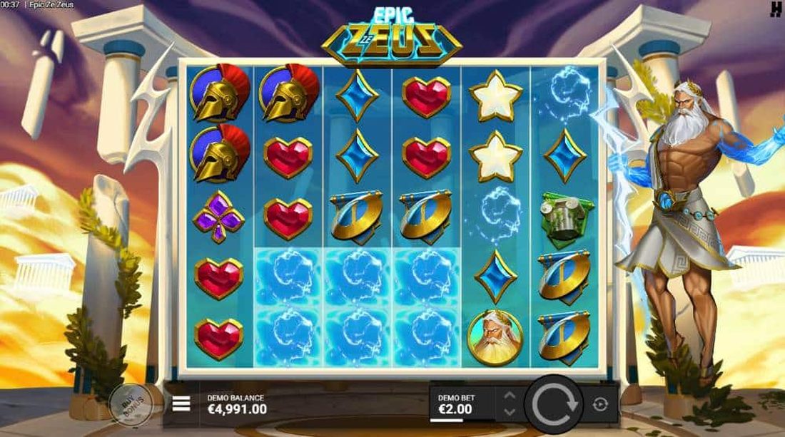 Epic Ze Zeus Super Cascades i grunnspillet