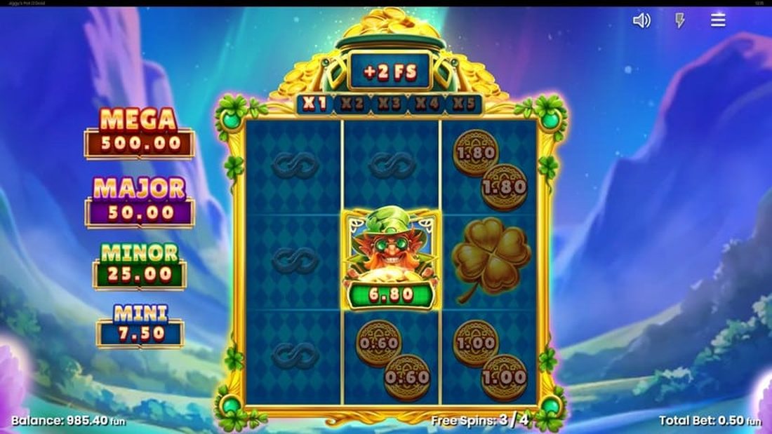 Jiggy's Pot O'Gold gratisspinn med multiplikatorstige